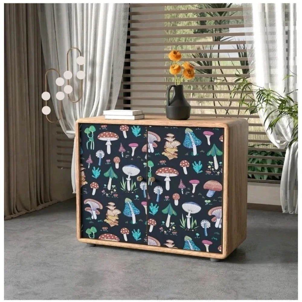 Whimsigoth Goth Colorful Mushroom Wallpaper 17.7